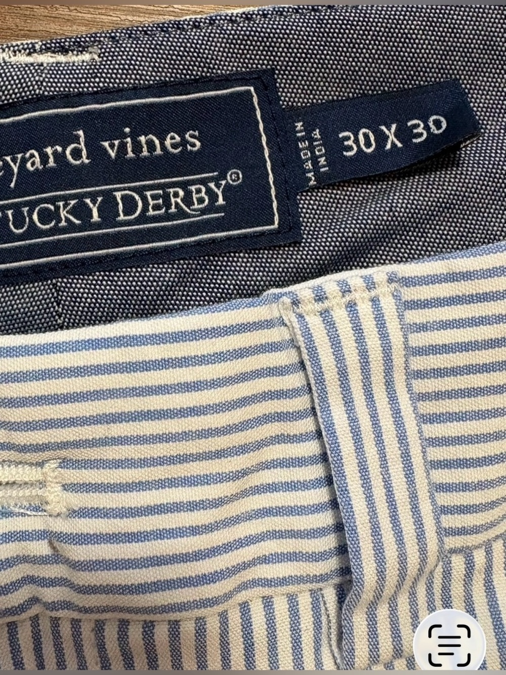 Vineyard Vines x Kentucky Derby Seersucker Pants Men’s Blue White Striped Preppy